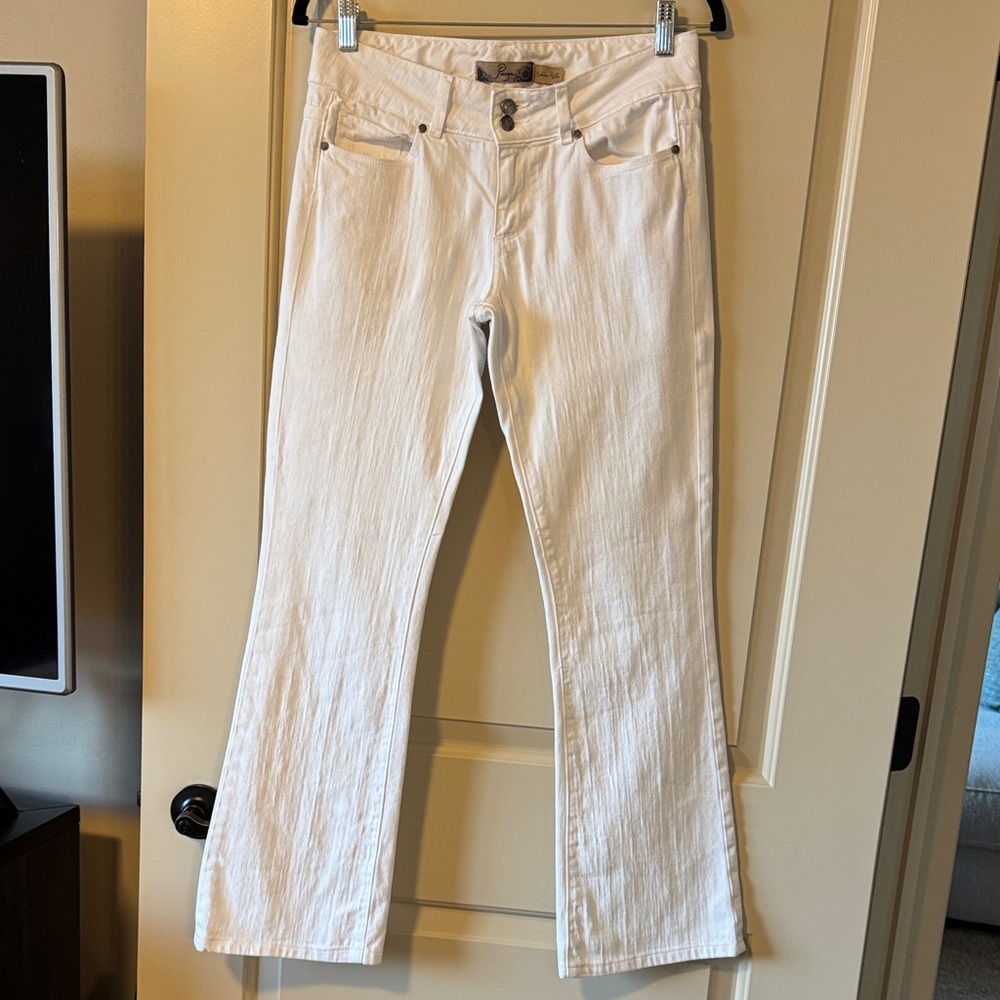 PAIGE Women's Boot Cut Jeans in White